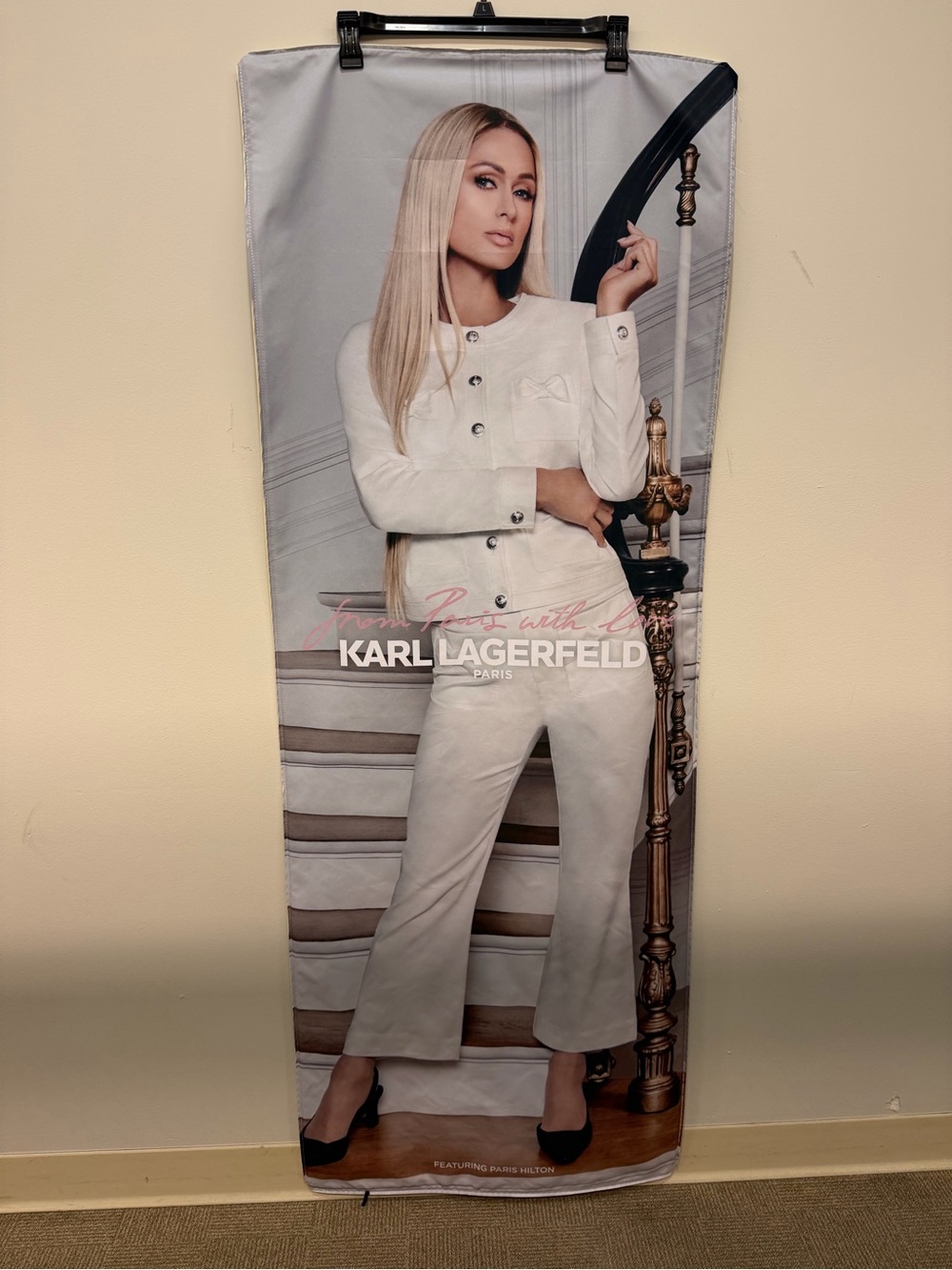 Karl Lagerfeld poster 24x65” Paris Hilton